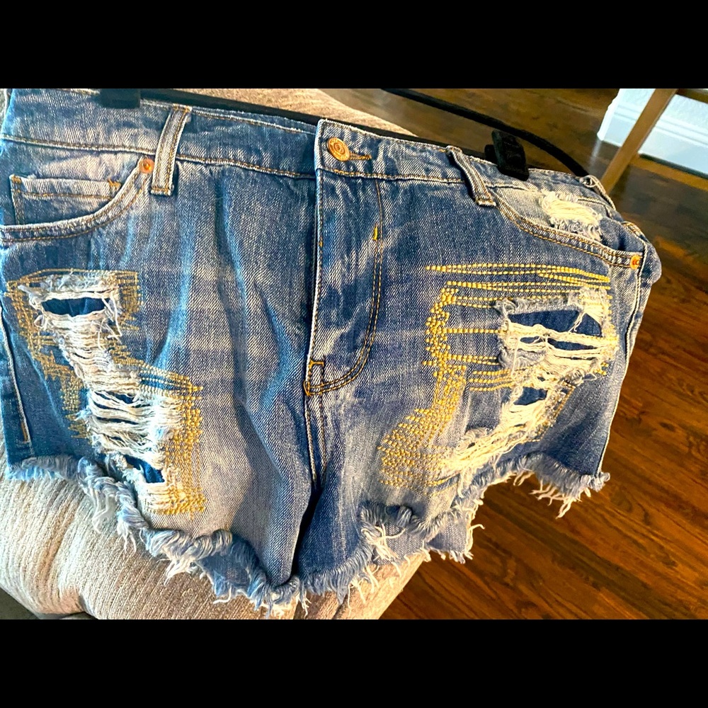 Cut blue Jean shorts size 12